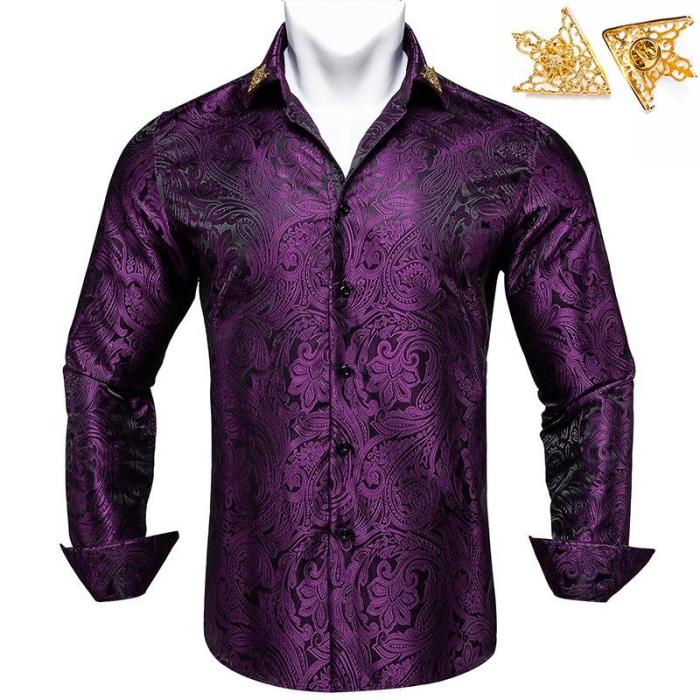 Big mens purple dress shirt