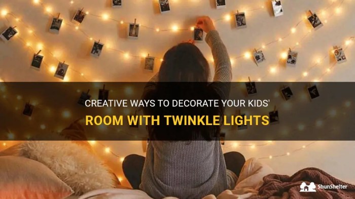 How to decorate kids room with twinkle lights