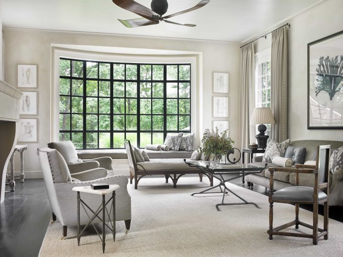 How to decorate a big living room window