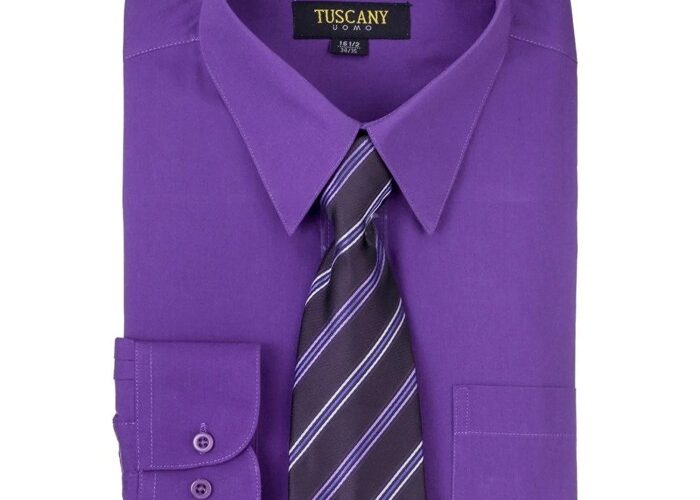 Big mens purple dress shirt