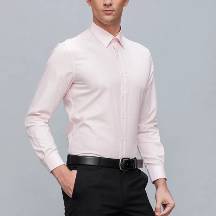 Men's slim fit pink dress shirt