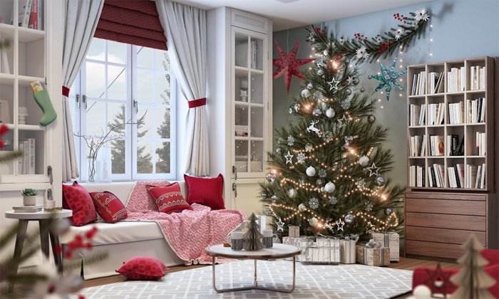 Where to start decorating a christmas tree