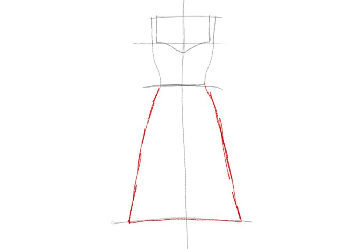 How to draw different styles of dresses