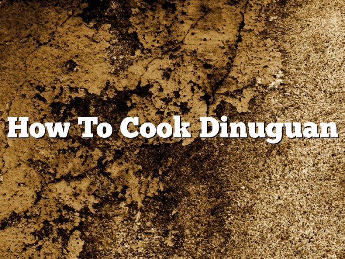 How to cook dinuguan bicol style