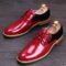 Red and white dress shoes mens