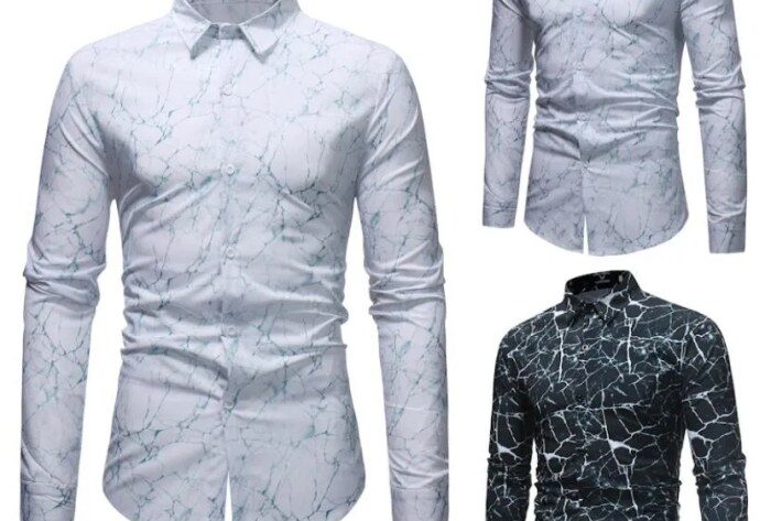 Men's long sleeve slim fit dress shirts