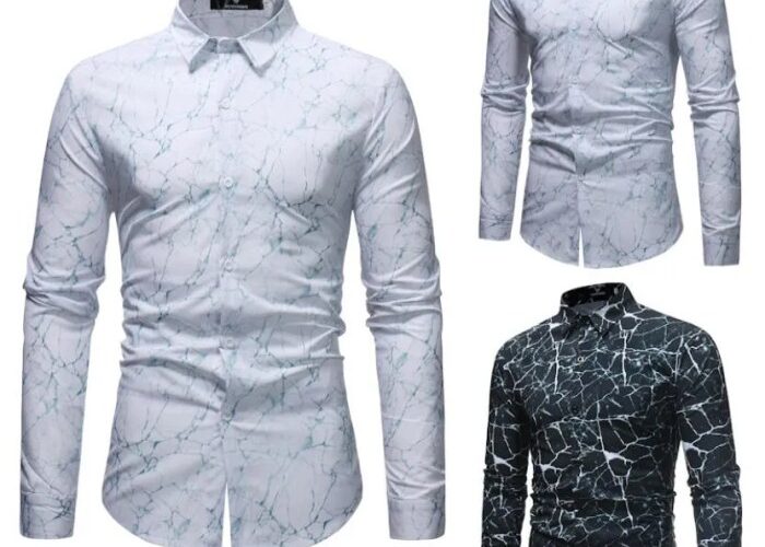 Men's long sleeve slim fit dress shirts